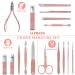 Manicure Set Glamour Gaze Manicure Pedicure Kit Nail Clippers 16 in 1 Professional Stainless Steel Cuticle trimmer Grooming Kit for Men Women with Storage Travel Case Pink - Buy Online on GoSupps.com