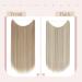 SEGOHAIR Invisible Wire Hair Extensions One Piece Hair Extensions Synthetic Hair Extension 20 inch Long Straight No Clip in Hairpieces Hair Pieces for Women-Sandy Blonde mix Bleach Blonde 20inch T394 - Buy Online on GoSupps.com