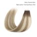 Real Hair Tape In Extensions - Double-Sided Remy Human Hair - Ash Brown Beach Blonde with Dark Brown Roots - 45 cm - Buy Online on GoSupps.com