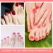 SILPECWEE Red Solid Color Toe Nail Stickers - 20 Sheets with Self-Adhesive Full Nail Wraps for Women | Toe Polish Gel Strips with Nail File Included - Buy Online on GoSupps.com