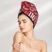 Funny Christmas Hair Towel Wrap | Quick Drying Turban with Button - Perfect Gift - Buy Online on GoSupps.com