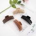 Ajju Korean Matte Large Claw Hair Clips for Women - Non-Slip Grip, Strong Hold - 4 Pack + Bonus 4 Hair Ties - Beige, Khaki, Coffee, Black - Buy Online on GoSupps.com