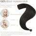 22inch Nano Ring Tip Hair Extensions Pre Bonded 100% Real Hair Extensions 1g/s CoLd Fusion Hair Extensions #1B Natural Black - Buy Online on GoSupps.com
