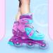 LOCAVUN Adjustable Light up Inline Skates for Kids - Purple (US 9C-12C) - Buy Online on GoSupps.com