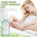 Foot Massage Oil for Sore Muscles - 3.8 Oz Peppermint & Tea Tree Infused Foot Spa Oil - Soothing Skin & Muscle Relief by Pure Relief - Buy Online on GoSupps.com