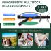 Amorays Multifocal Reading Glasses - Blue Light Filter Metal Halfbrand - Clear View Comfortable & Durable - Gray-Brown 1.5x - Buy Online on GoSupps.com