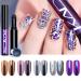 KADS Holographic Cushion Nail Powder Pen 5 Colors Colorful Aurora Titanium Laser Phantom Mirror Nail Powder Nail Art Tool 0.5g/box