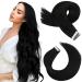 Moresoo tape in extensions real hair black 65 cm seamless hair extension real hair tapes black invisible tape extensions real hair 20 pieces 50 grams #1b 65 cm #1b