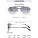Buy Lanomi Bifocal Pilot Reading Glasses - Blue Light Filter Frameless Sunglasses with UV400 Protection - Outdoor Reading Aid - Starch Black Frame Gray Lens - 2.0x Magnification - Buy Online on GoSupps.com