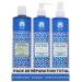 Valquer Professional Pack Total Repair Hair: Zero% Shampoo 400 ml + Ice Effect Mask 300 ml + Biphasic Conditioner 300 ml. Damaged hair 1300 g (3 units)