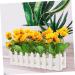 Zerodeko Artificial Flower Fence Outdoor Artificial Plants Sunflower Bouquet Sunflower Artificial Flowers Office Desk Decor Pots Plants Faux Plant White Fake Flowers Villain Foam White 40X9CM - Buy Online on GoSupps.com