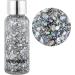 Gireatick Body Gel Glitter Set - Silver & Gold Holographic Chunky Glitter for Face, Body, Hair, Nails - 3 Boxes - Buy Online on GoSupps.com