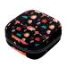 Menstruation pad bag with zipper women's napkin bag tampons collective bags for women and girls (cute Fuchs-fungus pumpkin pattern)