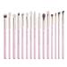 Jessup Eyeshadow Brushes 15pcs  Natural Eye Brush Set for Eyeshadow Blending Concealer Eyebrow Eyeliner  Blushing Bride T294