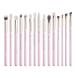 Jessup Eyeshadow Brushes 15pcs  Natural Eye Brush Set for Eyeshadow Blending Concealer Eyebrow Eyeliner  Blushing Bride T294