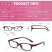 Enafad Blue Light Filter Glasses for Women | TR90 Lightweight Anti-Fatigue Gaming Glasses | Stylish Red Computer Eyewear - Buy Online on GoSupps.com