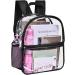 Clear Stadium Approved Small Backpack - Waterproof Transparent Bag for Work & Sports Events (Black) - Buy Online on GoSupps.com