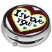 Love Confessions Round Pill Box | 3-Compartment Organizer for Travel | Portable Pill Holder for Purse & Pocket - International Shipping Available - Buy Online on GoSupps.com