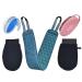 5 Pcs Loofah Back Scrubber with Exfoliating Gloves mitt Silicone Body Scrubber Hair Scalp Silicone Shampoo Brush Double-Sided Exfoliating & Cleansing Back Scrubber for Shower XIWUMOER (5 PCS Set)