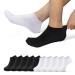 Eksher sneaker socks men and women 10 pairs of running socks short sports socks anti-sweat breathable running socks cotton 35-38 5*black+5*white