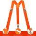 Adjustable Eruinfang 25mm Elastic Braces for Men & Women - Y-Form Style with Strong Clips - Orange - Buy Online on GoSupps.com