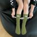 KSHSAA 2 Pair Couple Holding Hands Magnetic Socks for Kids - Funny 3D Doll Unisex Hiking Walking Socks in Green - Buy Online on GoSupps.com