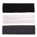 Mapofbeauty 3 Pack Yoga Headbands - Stretchy Cotton Hair Wraps for Sports & Exercise (Black White Dark Gray) - Buy Online on GoSupps.com