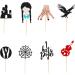 Arthsdite 24Pcs Horror Wednesday Addams Cupcake Toppers Thing Hand Black Eagle I Hate People Cobweb Castle Girl Addams Family Cupcake Picks for Fantasy Wednesday Birthday Party Cake Decorations - Buy Online on GoSupps.com