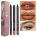 MAEPEOR Matte Lipliner and Eyeliner Kit 3 PCS Smoothly Creamy Lipliner and Eyeliner Pen Set for Daily Wear (3PCSKit 2)