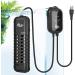 AQQA aquarium heating 100-500W adjustable temperature of digital aquarium heating rod with LED display and external temperature controller diving songs suitable for bed turtles (300W) 300W (for 250-350l))