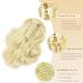 Gairyan 30cm Bleached Blonde Curly Ponytail Hair Extensions | Claw Clip Synthetic Wavy Braid for Women - Buy Online on GoSupps.com