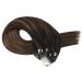 Moresoo Braun Microring Extensions | 55 cm Remy Real Hair Balayage Dark Brown - Cold Fusion Microrings 50g #2/6/2 - Buy Online on GoSupps.com