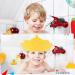 Baby Shower Cap Shield Waterproof Safety Soft Silicone Kids Bathing Shampoo Hat Adjustable Cute Crown Pattern Shower Cap for 0-9 Years Old Children Boys Girls Eye and Ear Protection (Yellow) - Buy Online on GoSupps.com