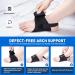Plantar Fasciitis Relief Brace | Adjustable Arch Support for Flat Feet | Compression Bands with Gel Pad - Black for Men & Women - Buy Online on GoSupps.com