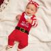 Baby Christmas Romper | Santa Claus Jumpsuit for Newborn Boy Girl 0-6 Months - Buy Online on GoSupps.com