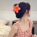 Hawaiian Flower Hair Clip Flower Claw Plumeria Hair Clip | Colorful Flower Hair Clips for Girls Ladies to Claw Thick Hair & Thin Hair Swan-ca Red - Buy Online on GoSupps.com