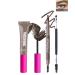 Tinted Brow Gel Kit-1 Blonde Tinted Eyebrow Mascara Gel & 1 Eyebrow Pencil Dark Brown Waterproof Thickening Long Lasting Transfer-Proof Brow Glue Fill Shaping Eyebrow with Brow Tool & Brush-Set 2 Set 2 Cool Blonde
