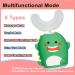 Kids Sonic Electric Toothbrush U Shaped Automatic Timer IPX7 Waterproof 5 Modes 360 Oral Cleaning Teeth Whitening Gums Massage Replaceable Soft Cartoon Modeling Design for Child 7-15 (Green Cow) - Buy Online on GoSupps.com