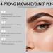 Eyebrow Pen Waterproof 2in1 Eyeliner Long Lasting Eyebrow Pen for Women and Girls Beauty Cosmetics Dating Party Meeting Makeup - Buy Online on GoSupps.com