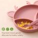 ROCCED Silicone Baby Feeding Set - Toddler Dish Set with Suction Plates, Spoons, Bowls, Bibs, Cups & Placemat - Baby Led Weaning Supplies for First Stage Solid Food Eating - 6M+ (Pale Mauve) - Buy Online on GoSupps.com