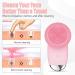 Rechargeable Silicone Facial Cleansing Brush - Waterproof 5 Strengths Perfect for Deep Cleaning & Exfoliating - Ideal Gift for Women - Pink - Buy Online on GoSupps.com