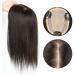 Silk Base Straight Human Hair Crown Topper - Clip-in Invisible Hairpiece for Women | 10 Dark Brown - Buy Online on GoSupps.com