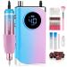 Kalolary Nail Drill 40000RPM Rechargeable Electric Nail Files Portable Nail Drill with 13 Drill Bits for Acrylic Nails Gel Professional Nail Tools for Manicure Pedicure Salon & Home Use