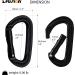 Fusion Contigua Straight Non-Locking Gate Carabiner - Black - Buy Online on GoSupps.com