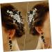 Beaupretty Accessories pearl flower comb flower hair comb wedding hair accessories black bridal hair accessories bridal hair hair for wedding exquisite hair comb pearl hair Comb - Buy Online on GoSupps.com