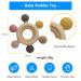 Arudyo Silicone Rudder Teether with Wooden Ring for Babies - BPA Free, Soothing Teething Toy (Khaki) - Buy Online on GoSupps.com