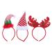 FRCOLOR Christmas Reindeer Antlers Headband Elf Headband Christmas Hat Headband Feather Headband Festival Santa Hat Headband