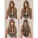 WOKESTAR Long Light Brown Synthetic Hair Wig with Curtain Fringe for Women - Buy Online on GoSupps.com
