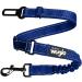 38-95cm Wuglo dog belt for the car - dogs buckle with an elastic belt - durable & safe car safety belt clip - universal dog straps (dark blue) dark blue_
