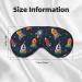 Spaceships and Stars Print Sleep Eye Mask - Soft Blindfold with Elastic Strap for Travel & Night Sleeping - Buy Online on GoSupps.com